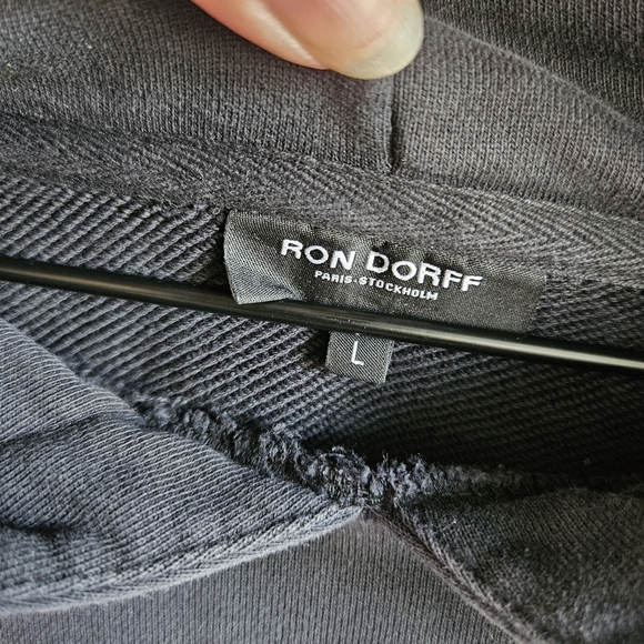 Ron Dorff Black Kangaroo Pocket Pullover Sweatshirt Hoodie - Picture 8 of 11